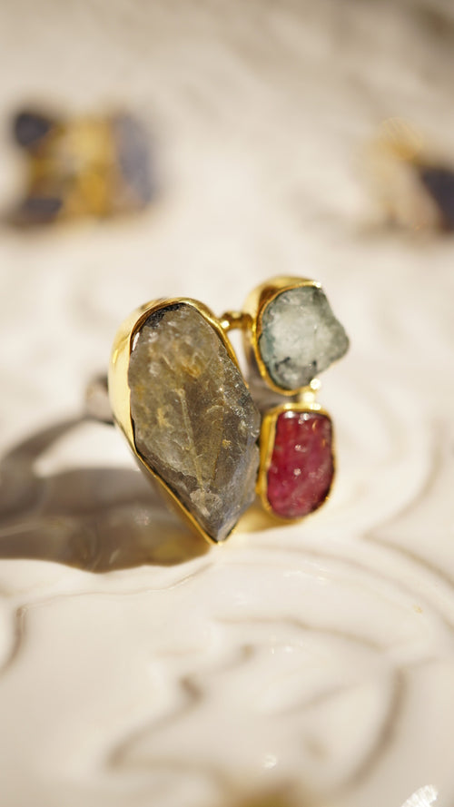 Balance - Labradorite Ruby and Quartz