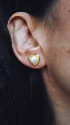 Pearl on Heart Küpe