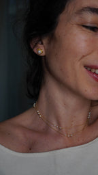 Pearl on Heart Küpe